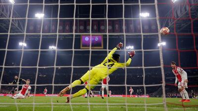 Real Madrid's Karim Benzema scores his team's first goal. Getty Images