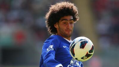 MIDFIELD: Marouane Fellaini has easily filled the void left by Tim Cahill. Dictated play against to breakl down Swansea City's passing game and end their unbeaten home run. Michael Steele / Getty Images