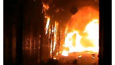 More than 500 historic shops have been burnt since Saturday in Aleppo’s centuries-old covered market.