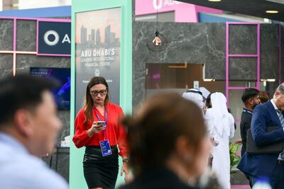 Delegates at the inaugural Abu Dhabi Finance Week on Tuesday. Khushnum Bhandari / The National