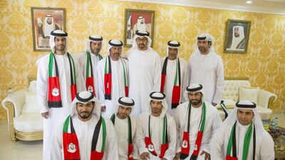 Sheikh Mohamed bin Zayed visited the brothers of a Kalba family serving in the Armed Forces. Mohamed Al Hammadi / Crown Prince Court - Abu Dhabi