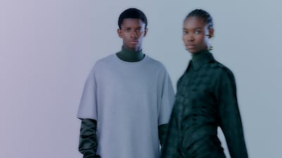 The seasonal collection features coat and garments of outerwear