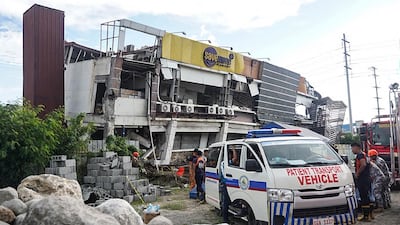 A rescue operation at a collapsed building in General Santos City. AFP