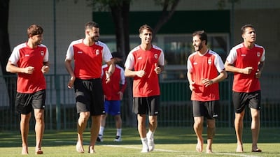 The first training session for Iraqi national team in Monterrey, Mexico, in preparation for the Intercontinental Playoff for the 2026 World Cup. Photo: Iraq National Football Team