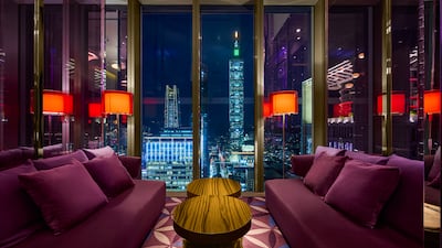 The hotel's Yen Bar is but one spot with views of the city's famed Taipei 101 tower. Photo: W Taipei