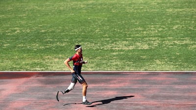 Sebastian Jensen in action on the track. Chris Whiteoak / The National