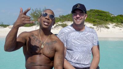 Ja Rule (left) and Fyre Festival organiser Billy McFarland. Courtesy Netflix