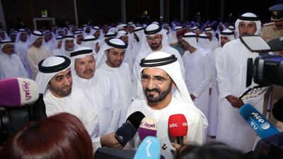 Sheikh Mohammed bin Rashid, Vice President and Ruler of Dubai, explains his humanitarian initiative which will target millions over the next 10 years and focus on spreading knowledge, beating poverty, and empowering people in the Arab world. Courtesy Dubai Media Office