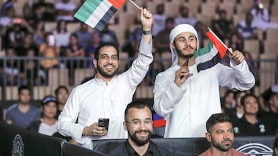 Fans at the Mubadala Arena. Victor Besa/The National