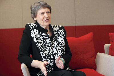 Helen Clark at New Zealand Embassy, Abu Dhabi. Chris Whiteoak / The National