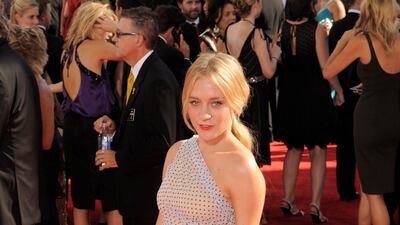Chloe Sevigny wears Isaac Mizrahi to the 2009 Primetime Emmy Awards. EPA