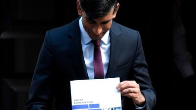 With his 'Winter Economy Plan' outside 11 Downing Street in September 2020. AFP