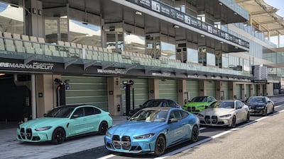 The M3 and M4 infestation in Yas's pit lane.
