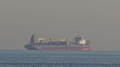 An oil tanker floats off the coast of Dubai. AFP