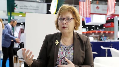 Barbara Leaf at Adnec in Abu Dhabi. Pawan Singh / The National