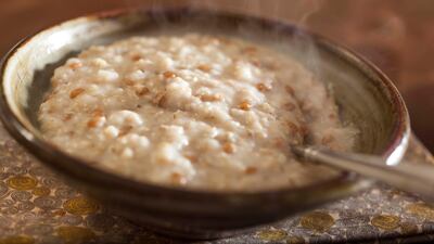 A bowl of oatmeal makes for a great start to the day, whatever your age. Getty Images