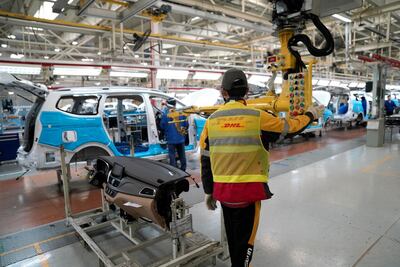 A Baojun car plant operated by GM in Liuzhou, China. Reuters