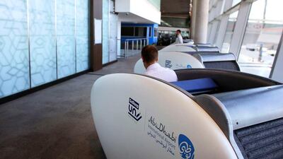 Abu Dhabi International Airport was voted third best in the Middle East. Doha Hamad International Airport in Qatar was second. Abu Dhabi was praised for its architecture and sleep pods. Delores Johnson / The National