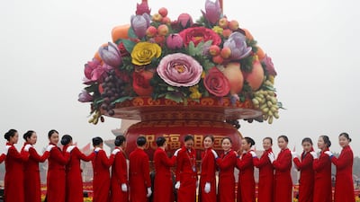 Mr Xi laid out his vision of a ruling party that serves as the vanguard for everything from defending national security to providing moral guidance to ordinary Chinese. Ahmad Masood / Reuters