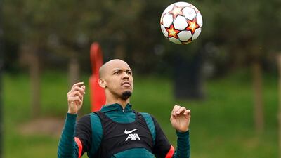 Liverpool's Fabinho during training on Monday. Reuters