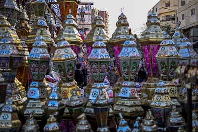 Traditional fanous lanterns in central Cairo. AFP