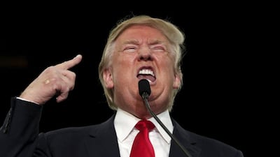 If Donald Trump seems like a cartoon character, that’s because his candidacy really is a caricature, says Hussein Ibish. Randall Hill / Reuters