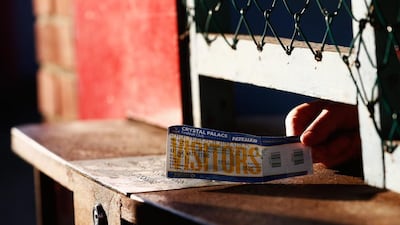 A ticket is checked at the turnstiles prior to the Premier League match between Crystal Palace and Stoke City at Selhurst Park on Saturday. Julian Finney / Getty Images