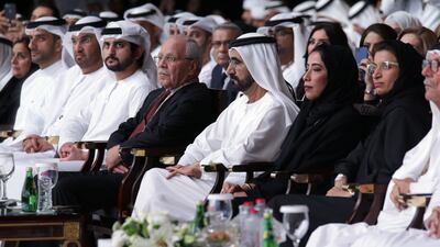 Sheikh Mohammed bin Rashid, Vice President of the UAE and Ruler of Dubai at the Emirates Media Forum in Dubai.