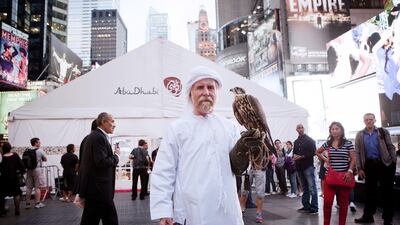 The Emirates ranks third behind Singapore and Switzerland in terms of its global image. Above, an event promoting Abu Dhabi in Times Square, New York. Courtesy Abu Dhabi Tourism & Culture Authority