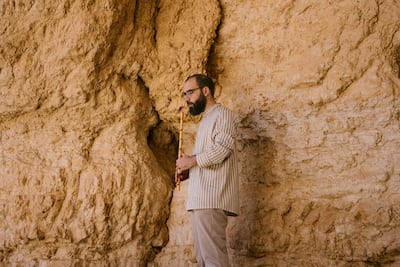 Faris Ishaq during the filming for Jasad. Photo: Fadi Dahabreh