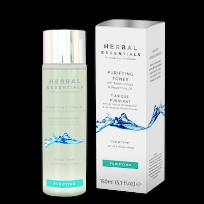 Purifying Toner With Neem Extract & Peppermint Oil by Herbal Essentials. Photo: Beautyonwheels.ae