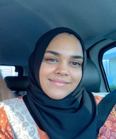 Student Manal Muhammed, 19, was given permission to fly but must wait on inbound flights to resume