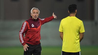 Manager Bert van Marwijk takes UAE training at Al Wasl's Zabeel Stadium