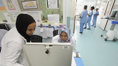 Abu Dhabi Health Services Company employed 150 Emirati nursing graduates last year. Photo: The National