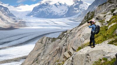 Melting glaciers make Switzerland prone to both floods and droughts linked to climate change. AP