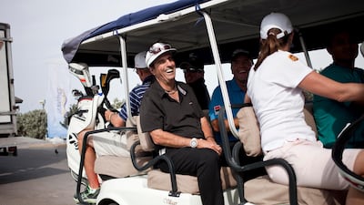 “Swing easy – you don’t have to swing hard,� Cooper advises. “I can’t even watch these guys swing because they do it so good and hard – well, they’re the pros I suppose. Whereas I’m just going to take it easy.� Razan Alzayani / The Nat???