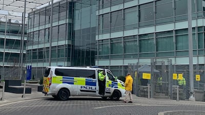 Iran International offices in London are guarded by police.