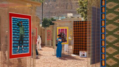 Hajjaj set up an outdoor studio at Madrasat Addeera last year, where he took portraits of residents and visitors