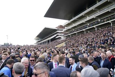 Day one of the Cheltenham Festival on Tuesday drew crowds of spectators to the racecourse. PA