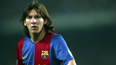 November 2006: For a considerable time, Messi sported shoulder-length hair. Getty