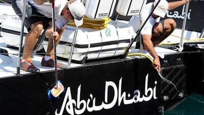 The crew of Abu Dhabi Ocean Racing's 'Azzam' are constantly bending, stretching, stooping and generally beating up their bodies.