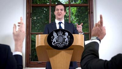 George Osborne, the British chancellor, yesterday reassured that the Treasury and the Bank of England have a plan to restore stability. Stefan Rousseau / AFP