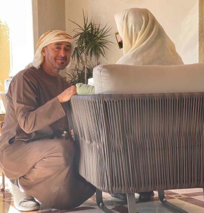 President Sheikh Mohamed bin Zayed with his mother, Sheikha Fatima, known across the Emirates as the Mother of the Nation