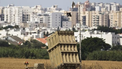 A battery of Israel’s Iron Dome missile defence system positioned near the southern city of Ashkelon after rocket attacks from the Gaza Strip. Amir Cohen / Reuters / June 7, 2015