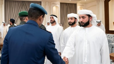Dr Sheikh Hazza receives mourners.