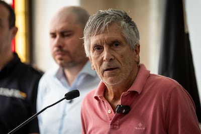 Spanish Interior Minister Fernando Grande-Marlaska in Ceuta. Getty Images