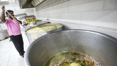 Spices are mixed together to form the base of the kanji.