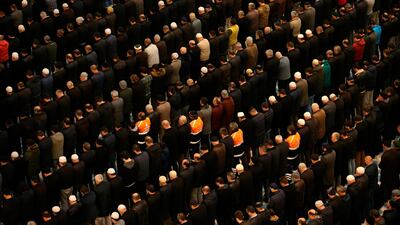 Muslims pray at the Camlica Mosque in Istanbul. AP Photo
