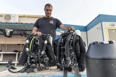 Deep sea diver Simon Nadim is based in Fujairah. Antonie Robertson / The National