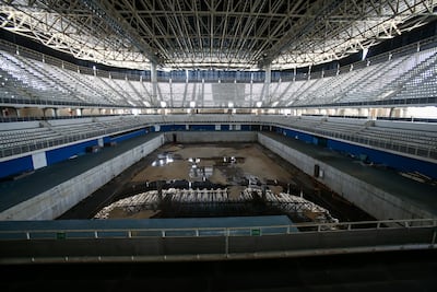 Rio's Olympic Aquatics Stadium in 2017, one year after the Games ended. Getty Images